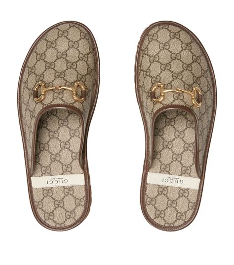 gucci gg supreme horsebit slippers|princetown slippers gucci men's.